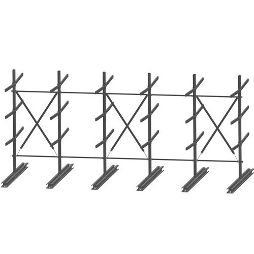 Двухсторонние консольные стеллажи ДКС 2000х(ХХХ)х6х(ХХХ)-6
